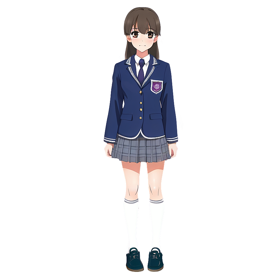 Anime School Uniform PNG qqn PNG with transparent background