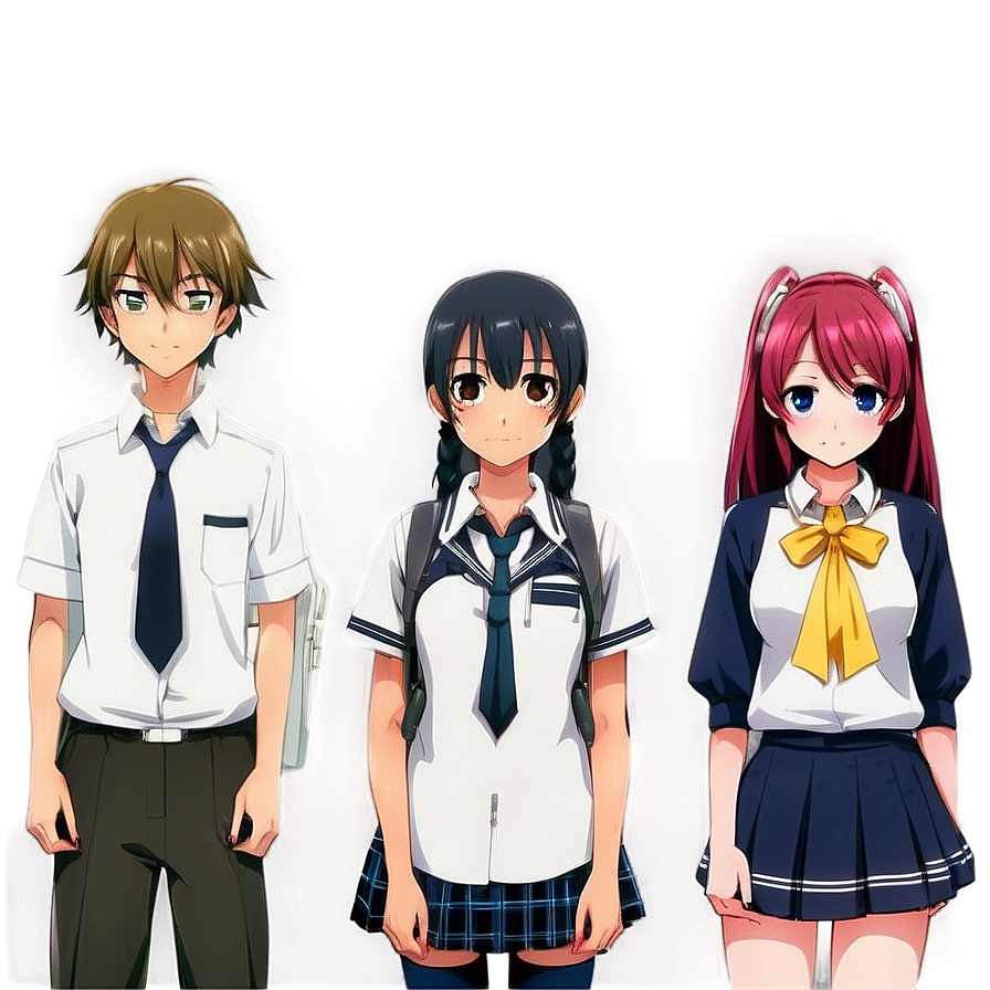 Anime School Uniforms Png 06112024