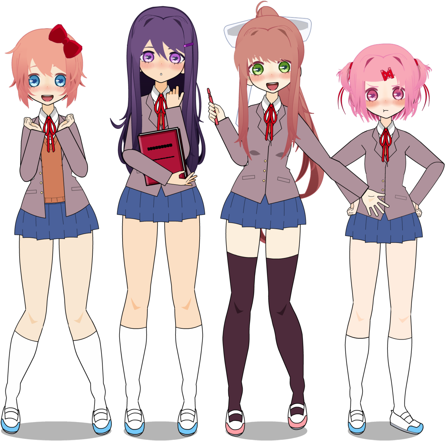 Which Doki Doki Literature Club Character Are You - Doki Doki Literature Club Chibi, HD Png Download PNG with transparent background
