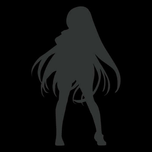 Anime Silhouette Girl Standing