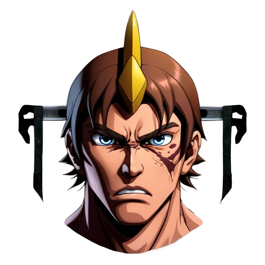 Anime Warrior Face Png 06122024