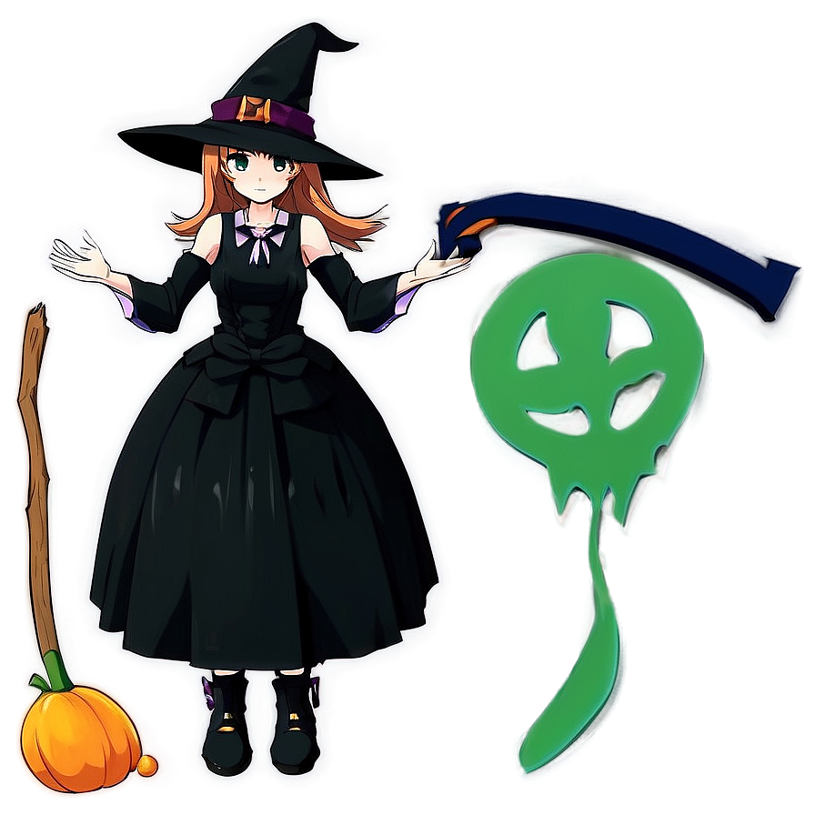 Anime Witch Girl Png Omv89