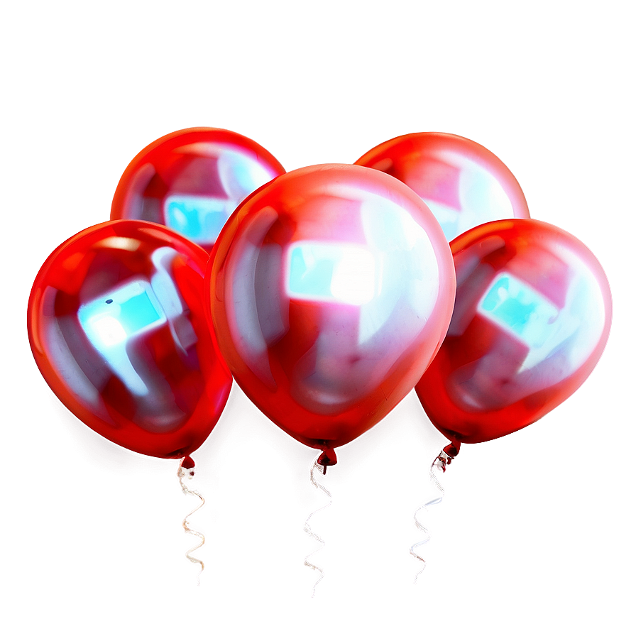 Anniversary Red Balloons Png 06132024