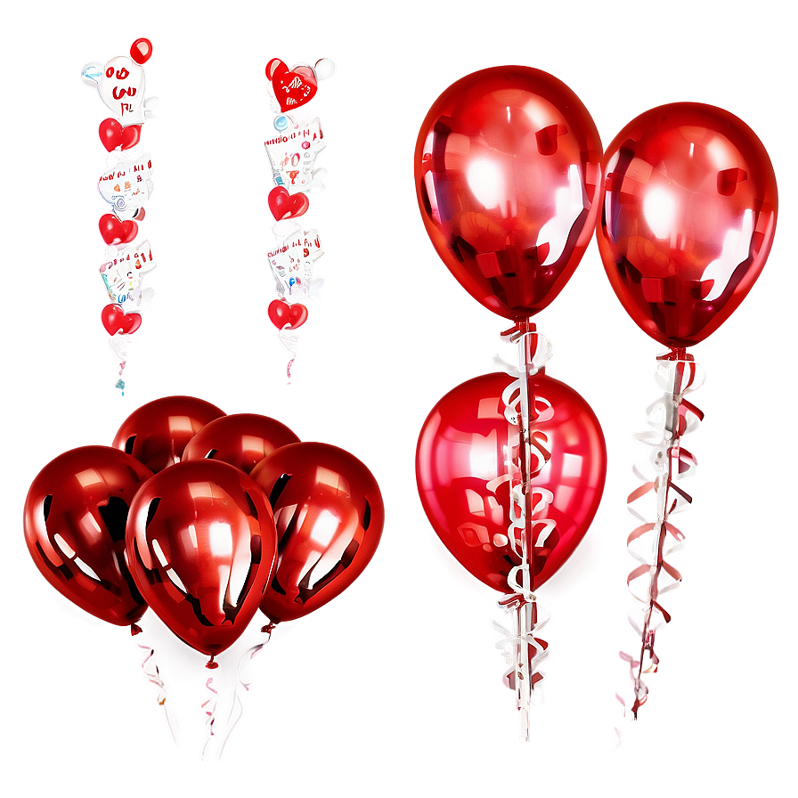 Anniversary Red Balloons Png Gqd