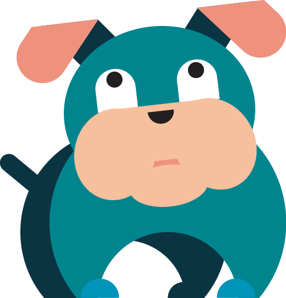 Annoyed Cartoon Dog Illustration