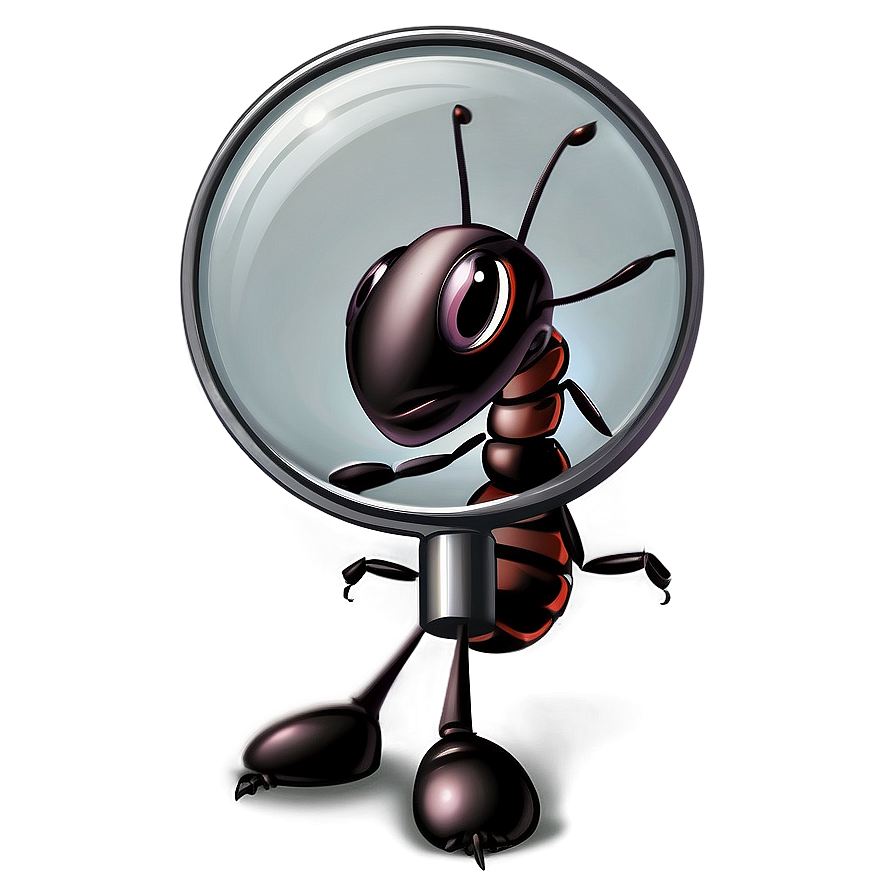 Ant Under Magnifying Glass Png Sys93