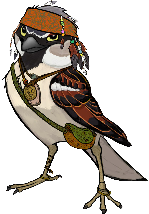 Anthropomorphized Sparrow Warrior