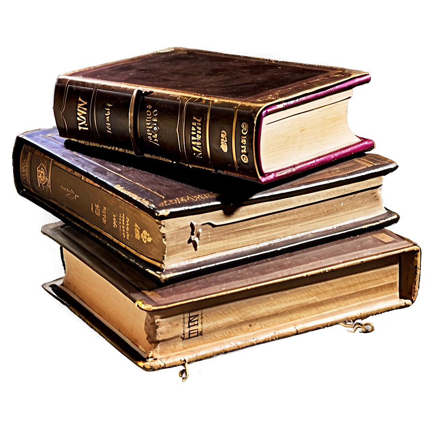 Antique Books Stack Png 71