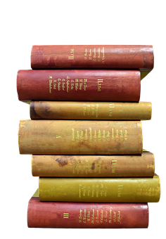 Antique_ Books_ Stacked_ Vertically