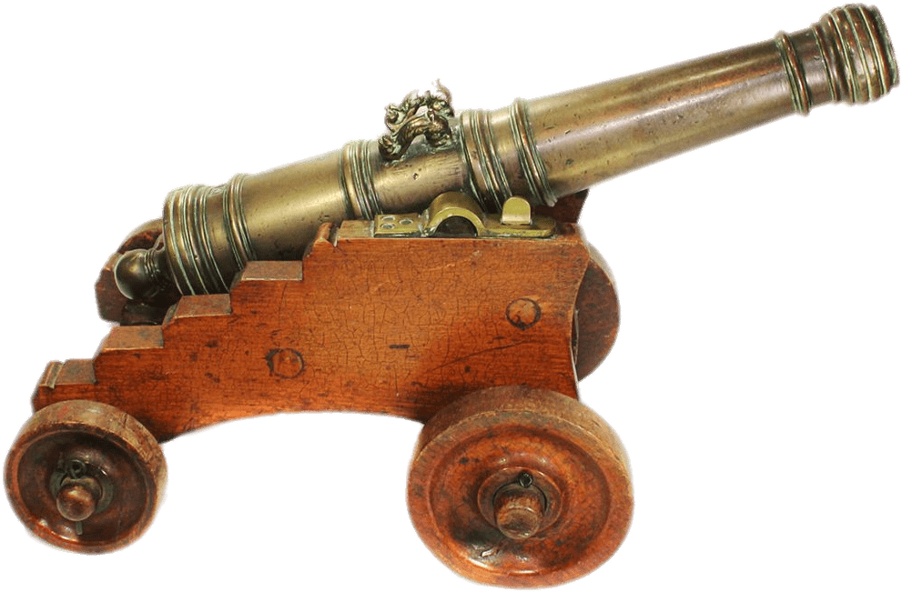 Antique Brass Cannon Model