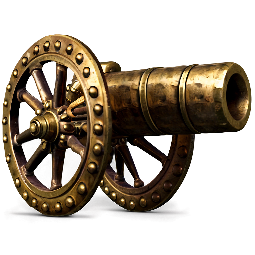 Antique Brass Cannon Png 05242024