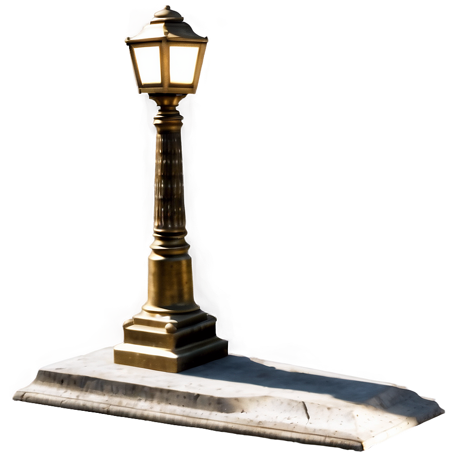 Antique Brass Light Post Png Cqb