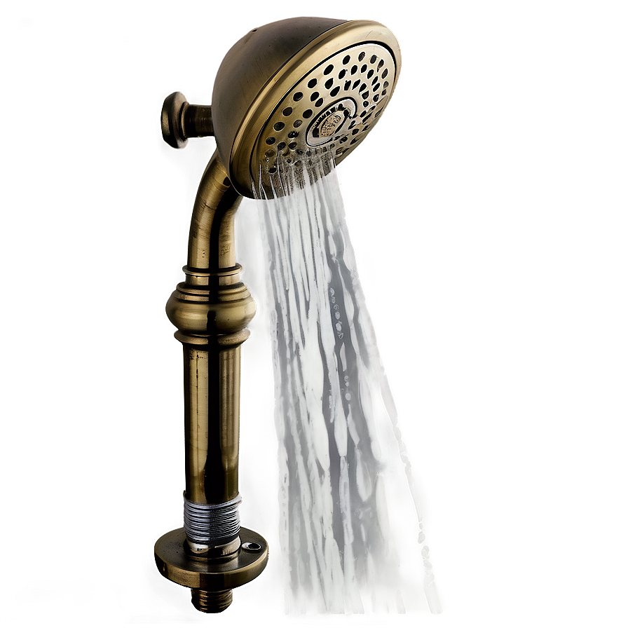 Antique Brass Shower Head Png Hti