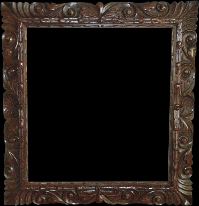 Antique Carved Wooden Frame