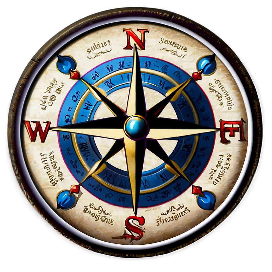 Antique Compass Rose Artwork PNG 14 PNG with transparent background