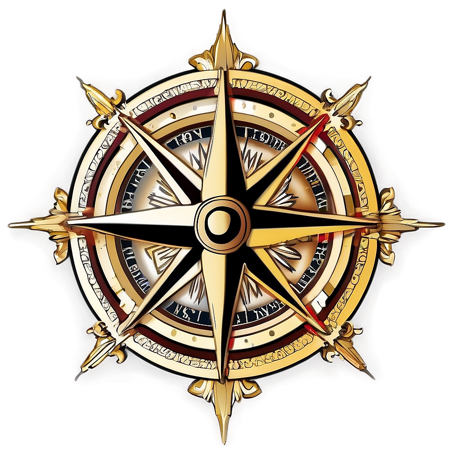 Antique Compass Rose Artwork PNG tnx95 PNG with transparent background