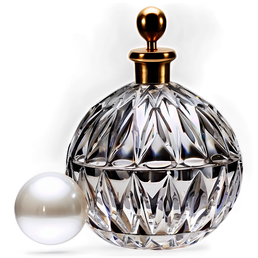 Antique Crystal Perfume Bottle PNG 06212024 PNG image with a transparent background, free high-resolution download