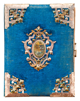 Antique Embellished Book Cover PNG with transparent background