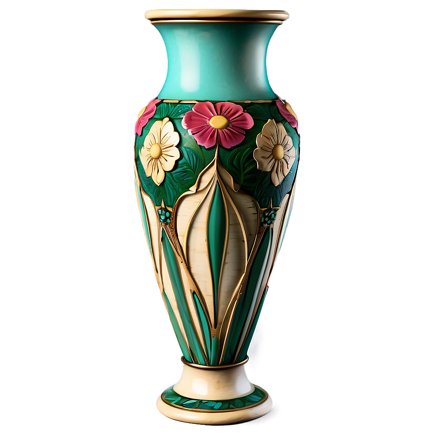 Antique Flower Vase Design Png 06122024