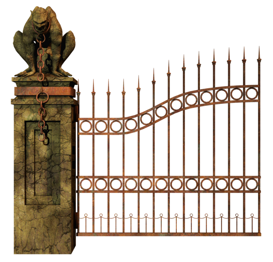 Antique Gargoyle Gate Design