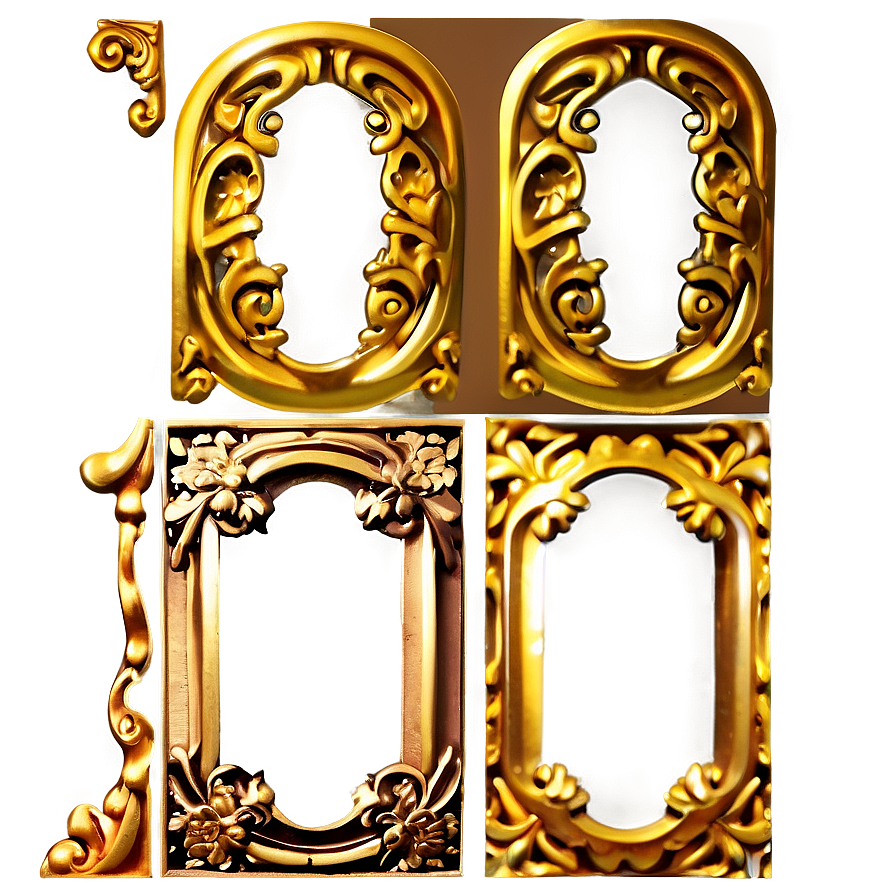 Antique Gold Border Png Qwr