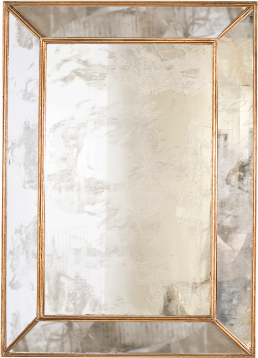 Worlds Away Dion Gold Leafed Rectangular Antique Mirror'title='worlds - Antique Mirror, HD Png Download PNG with transparent background
