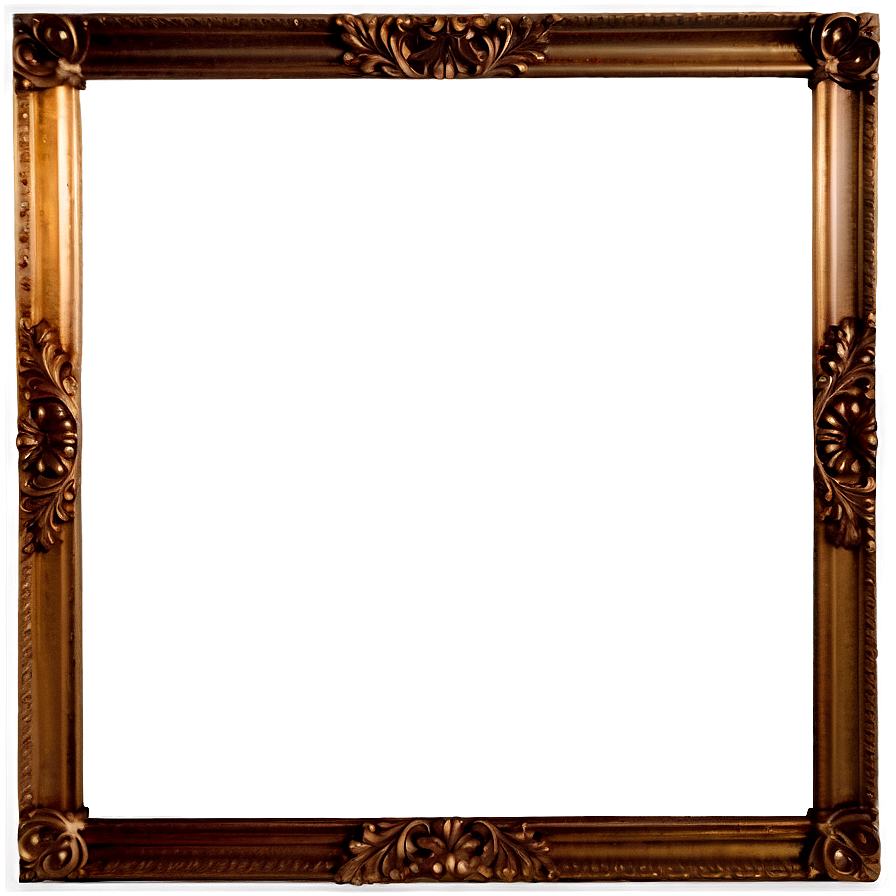 Antique Gold Frame PNG   awa PNG with transparent background