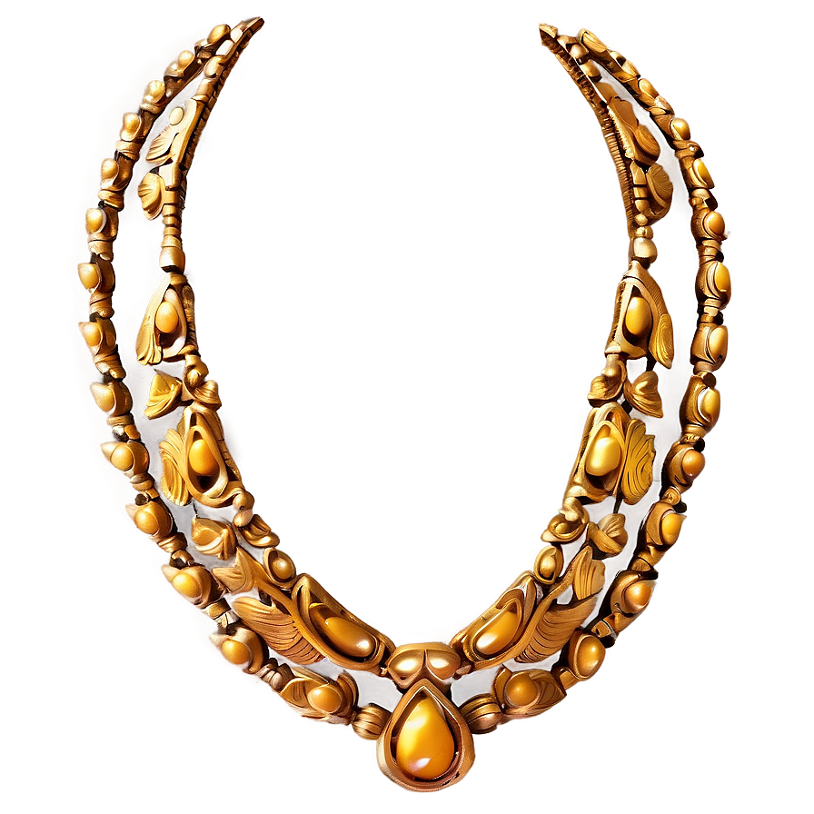 Antique Gold Necklace Png 33