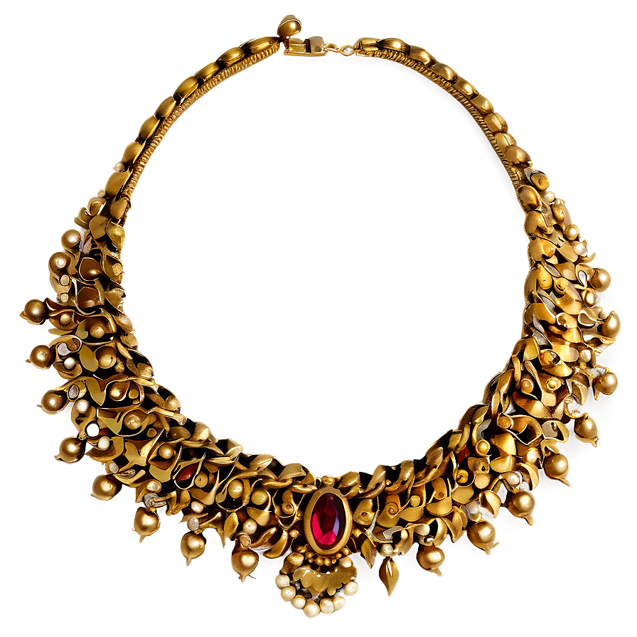 Antique Gold Necklace Png 39