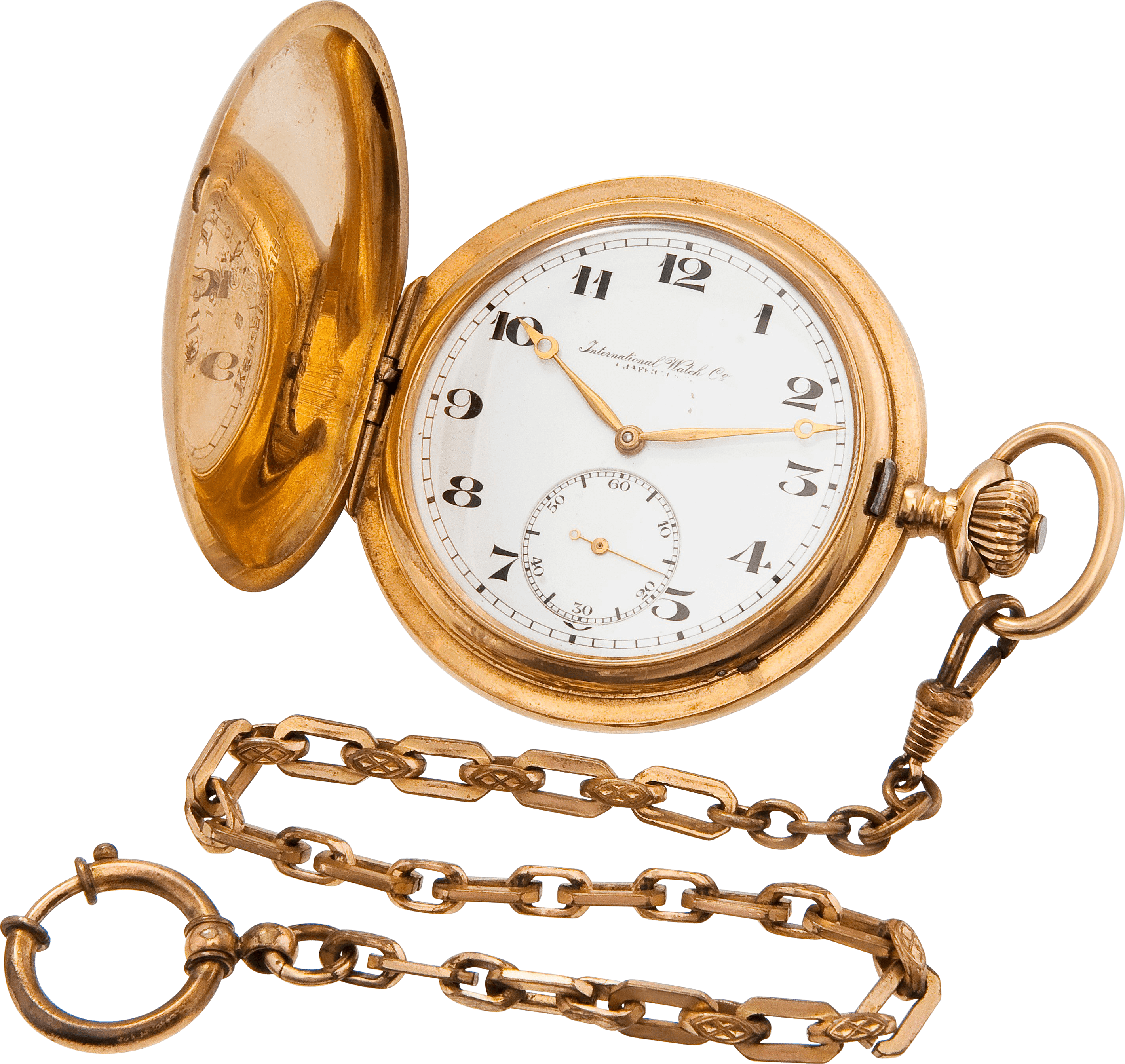 Gold Pocket Watch Clock - Gold Pocket Watch Png, Transparent Png PNG with transparent background