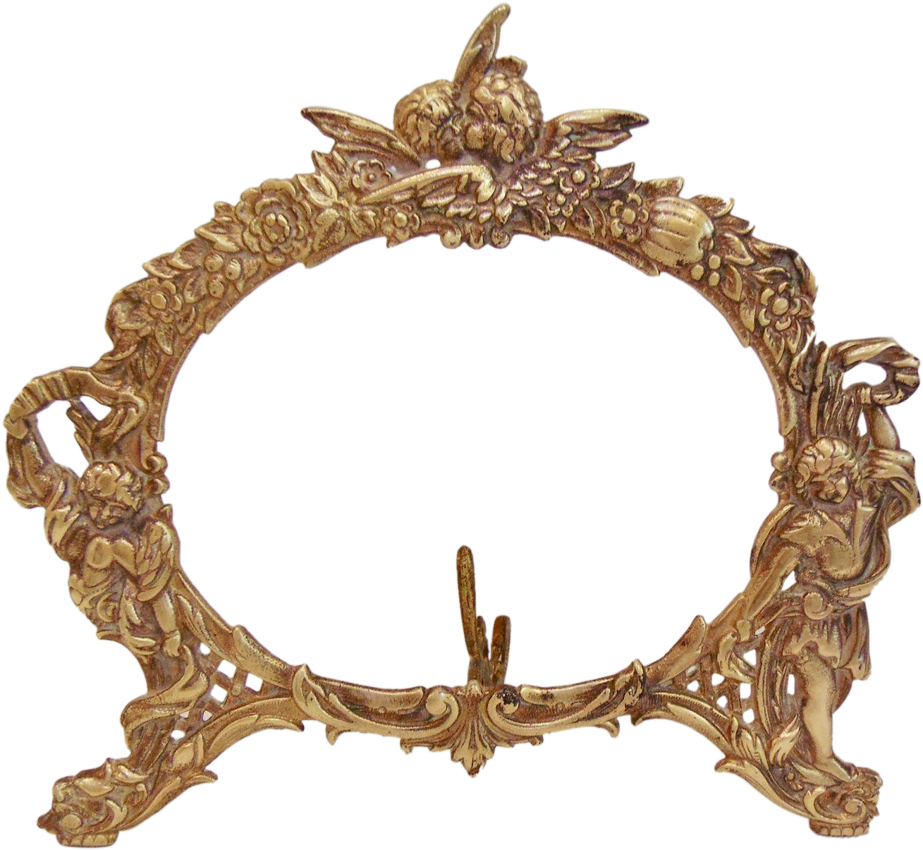 Antique Art Nouveau Mirror Or Photo Frame - Antique, HD Png Download PNG with transparent background