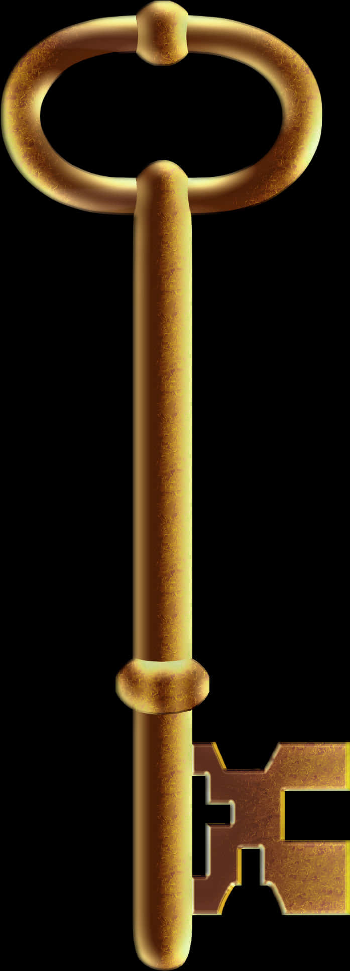 Skeleton Key Clip Art - Transparent Copper Key Clipart, HD Png Download PNG with transparent background