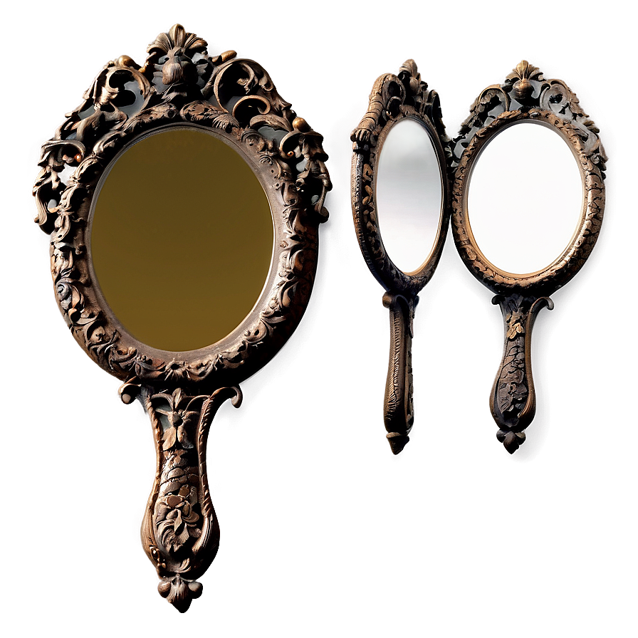Antique Hand Mirror PNG vrw PNG image with a transparent background, free high-resolution download