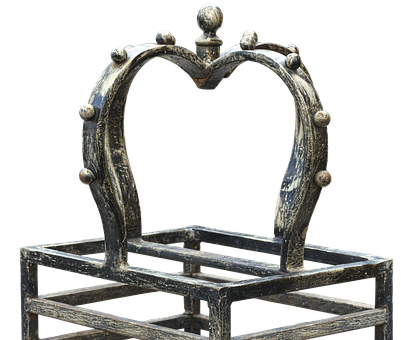 Antique Metal Crown Design PNG with transparent background