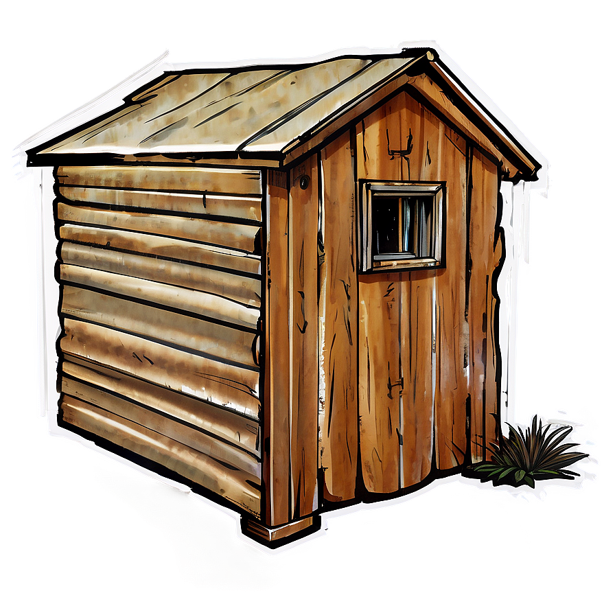 Antique Outhouse Sketch Png Qol21