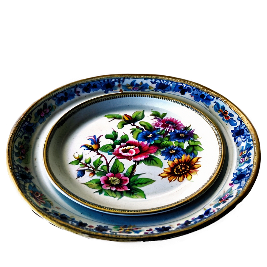 Antique Plates Showcase Png 78