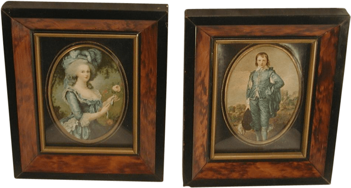 Antique Portraitsin Wood Frames