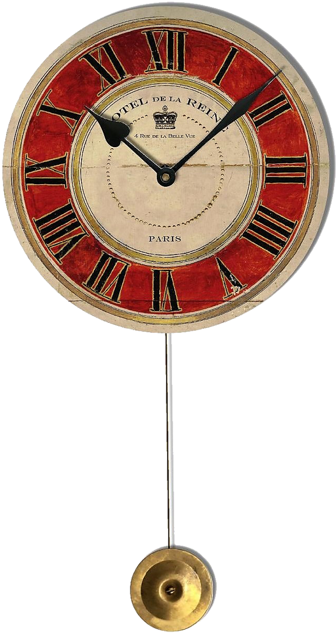 Antique Red Face Pendulum Clock