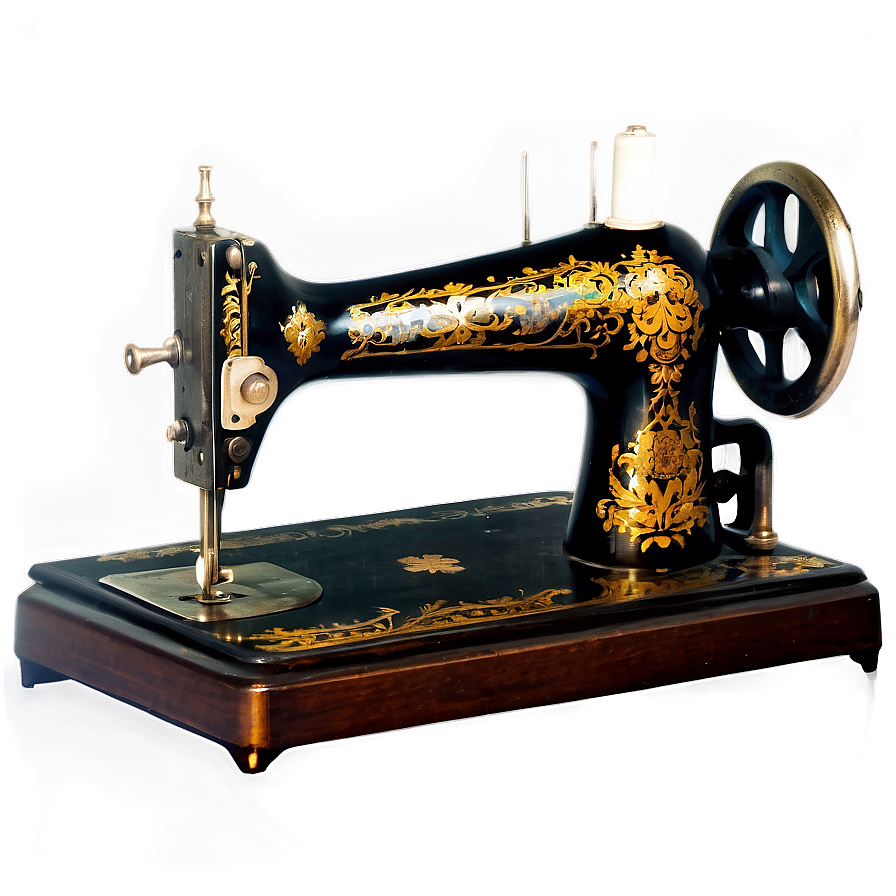 Antique Sewing Machine PNG yye PNG image with a transparent background, free high-resolution download