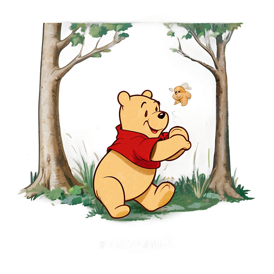 Antique-styled Pooh Bear Png 71 Image