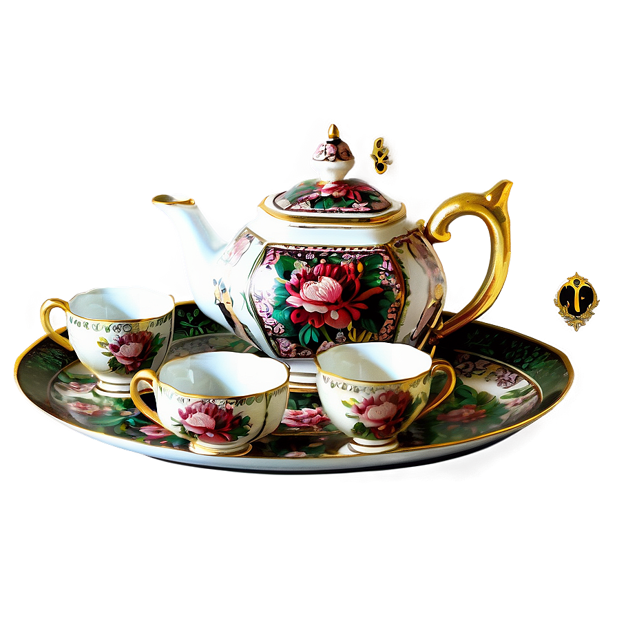 Antique Tea Set Png Ahp