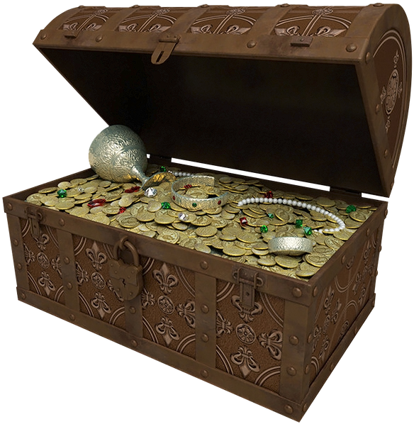 Antique Treasure Chest Fullof Goldand Jewels.png