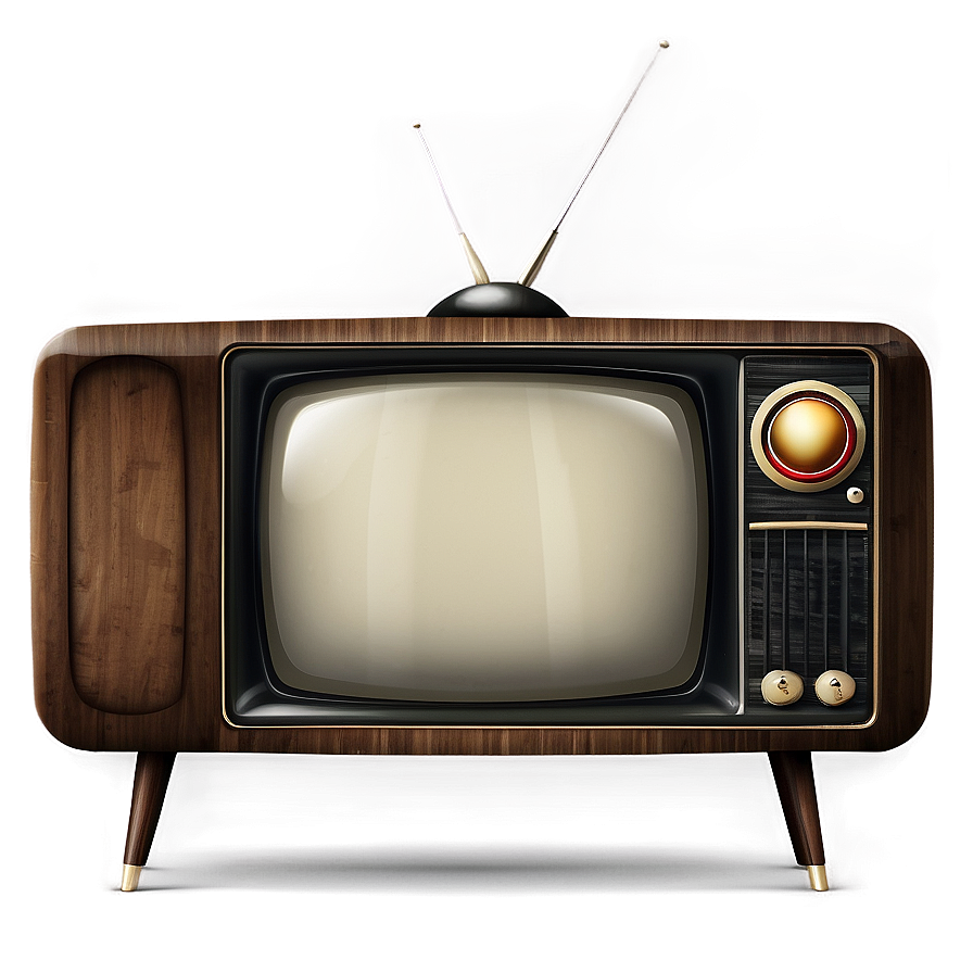 Antique TV Illustration PNG xoy PNG with transparent background