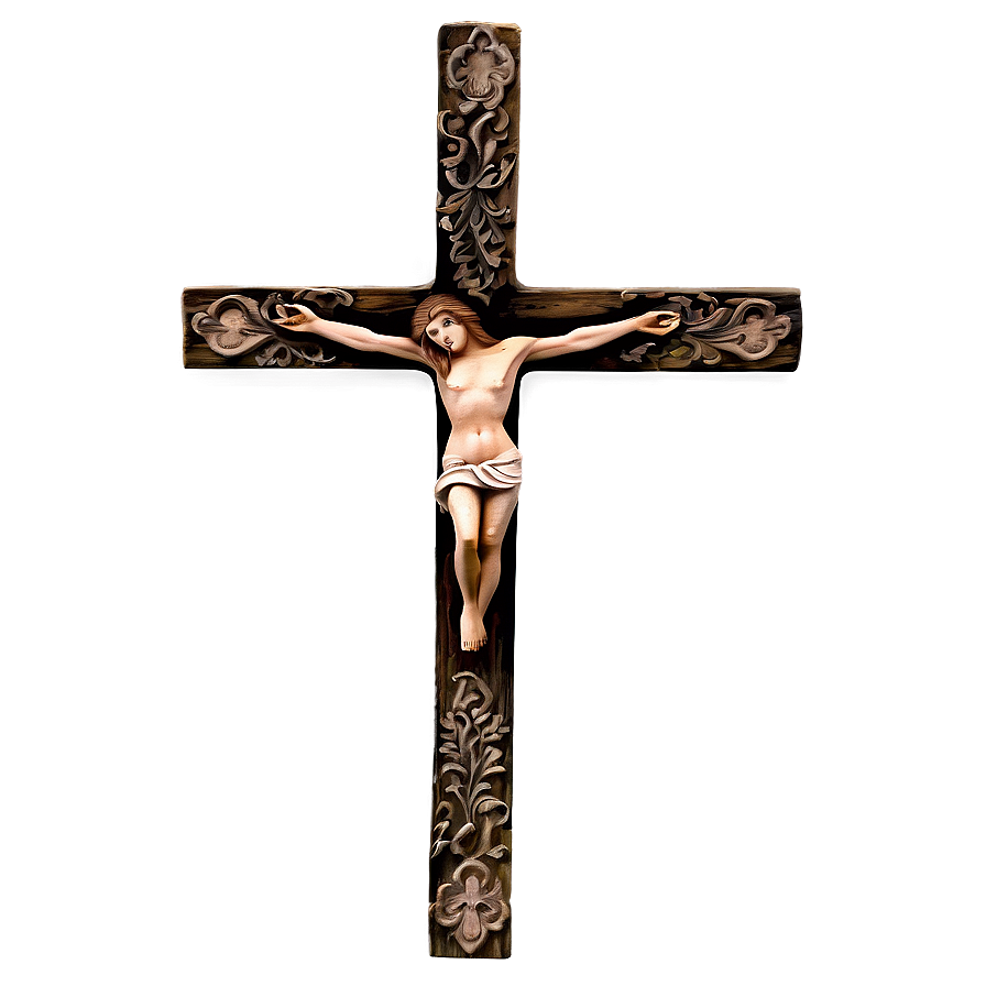 Antique Wooden Cross PNG dcd PNG with transparent background