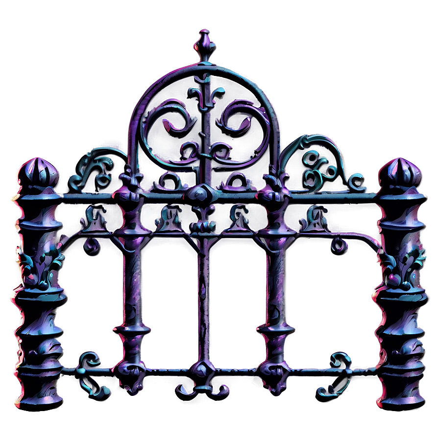 Antique Wrought Iron Fence Png 68