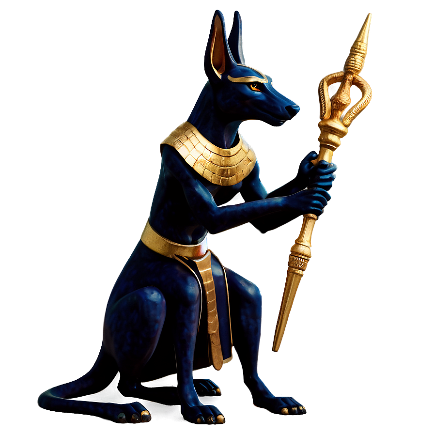 Anubis With Scepter Png 06272024