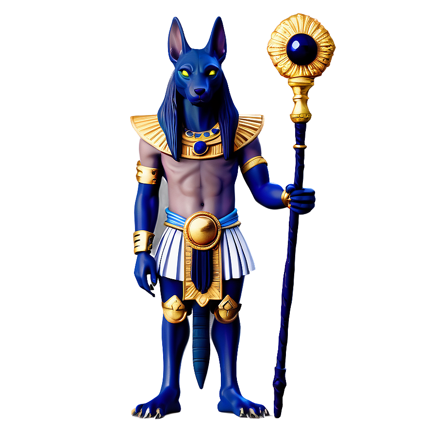 Anubis With Scepter Png Llu