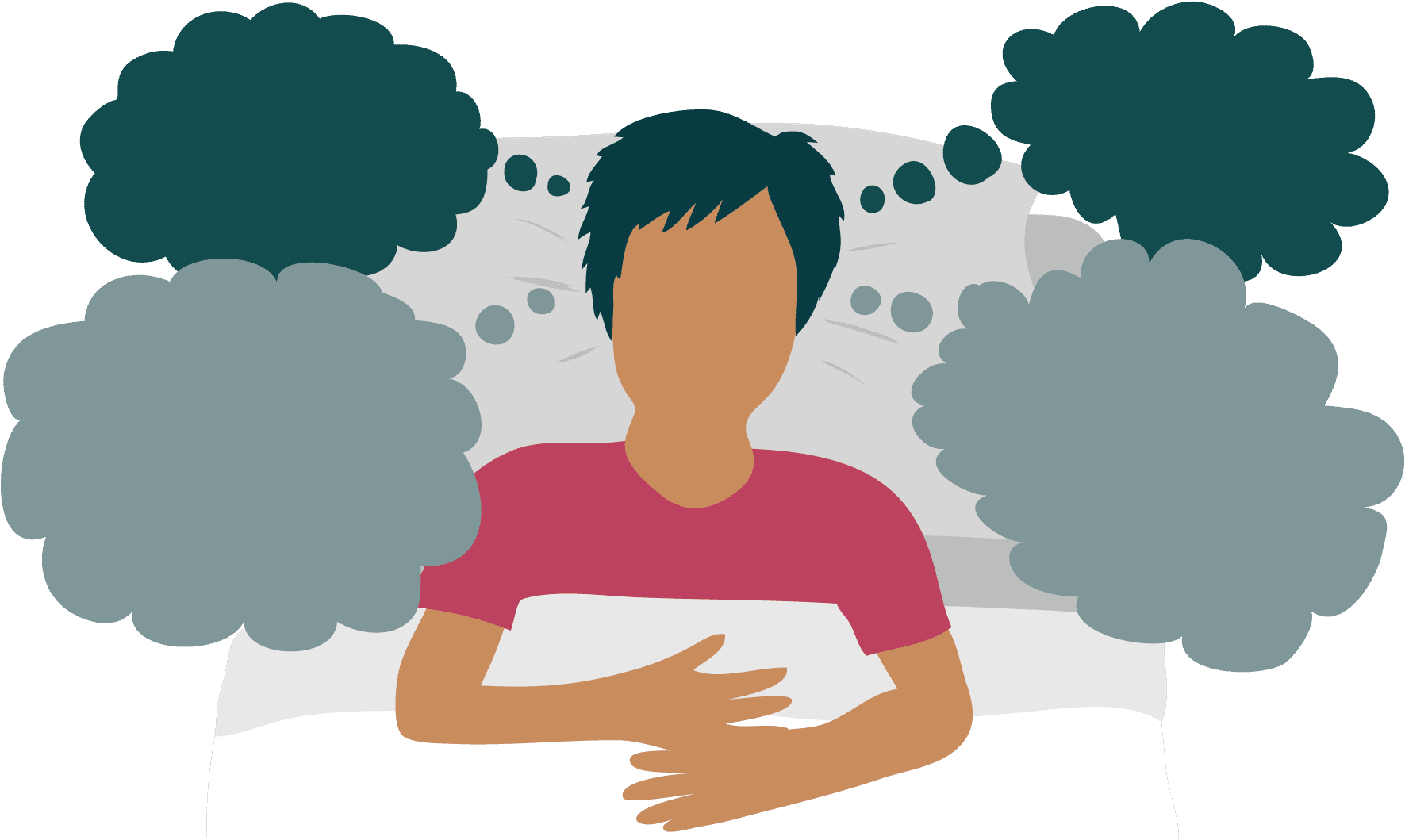 Anxiety Induced Insomnia PNG image with a transparent background, free high-resolution download