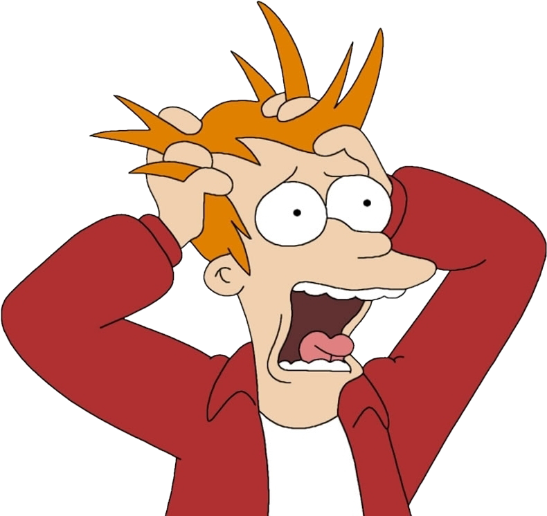 Anxious Cartoon Character Panic PNG image with a transparent background, free high-resolution download