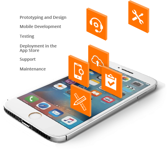 App Development Process Illustration